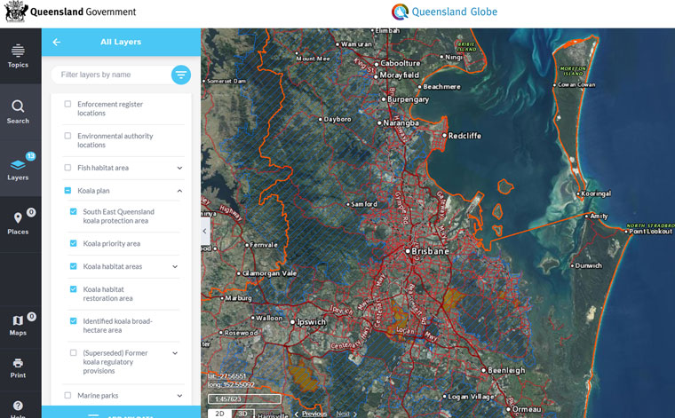 South East Queensland koala habitat zones