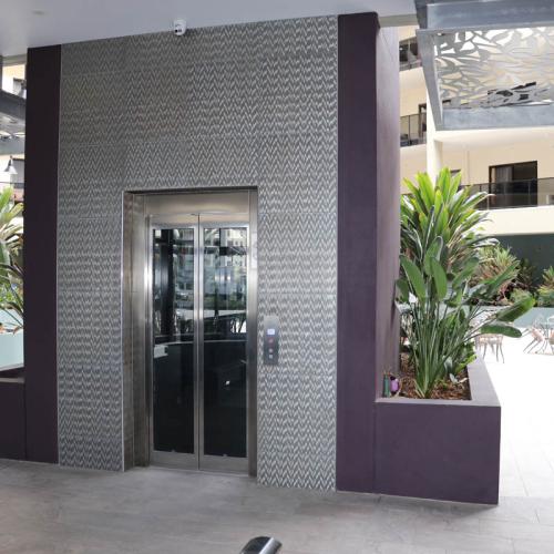 External area elevator entrance.
