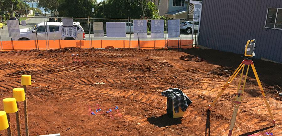 Building setout for residential property in Redlands