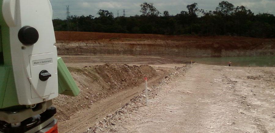Civil setout Brisbane construction site