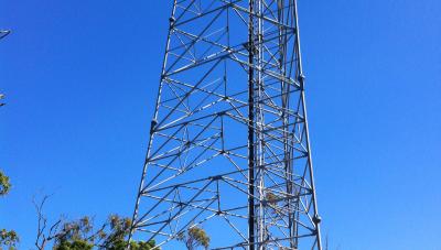 Verticality survey of new telco tower, Brisbane