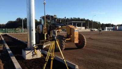 Machine control for a grader operator at Brisbane Airport